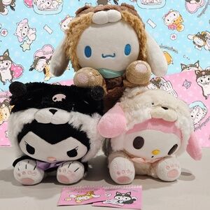 Sanrio Trio Shiba Inu Costume Kuromi, My Melody, Cinnamoroll